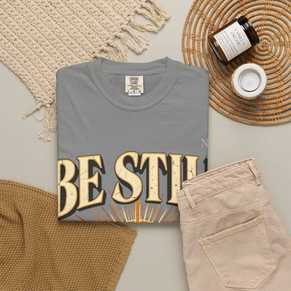 Be Still Mountain T-Shirt — Psalm 46:10 Christian Graphic Tee