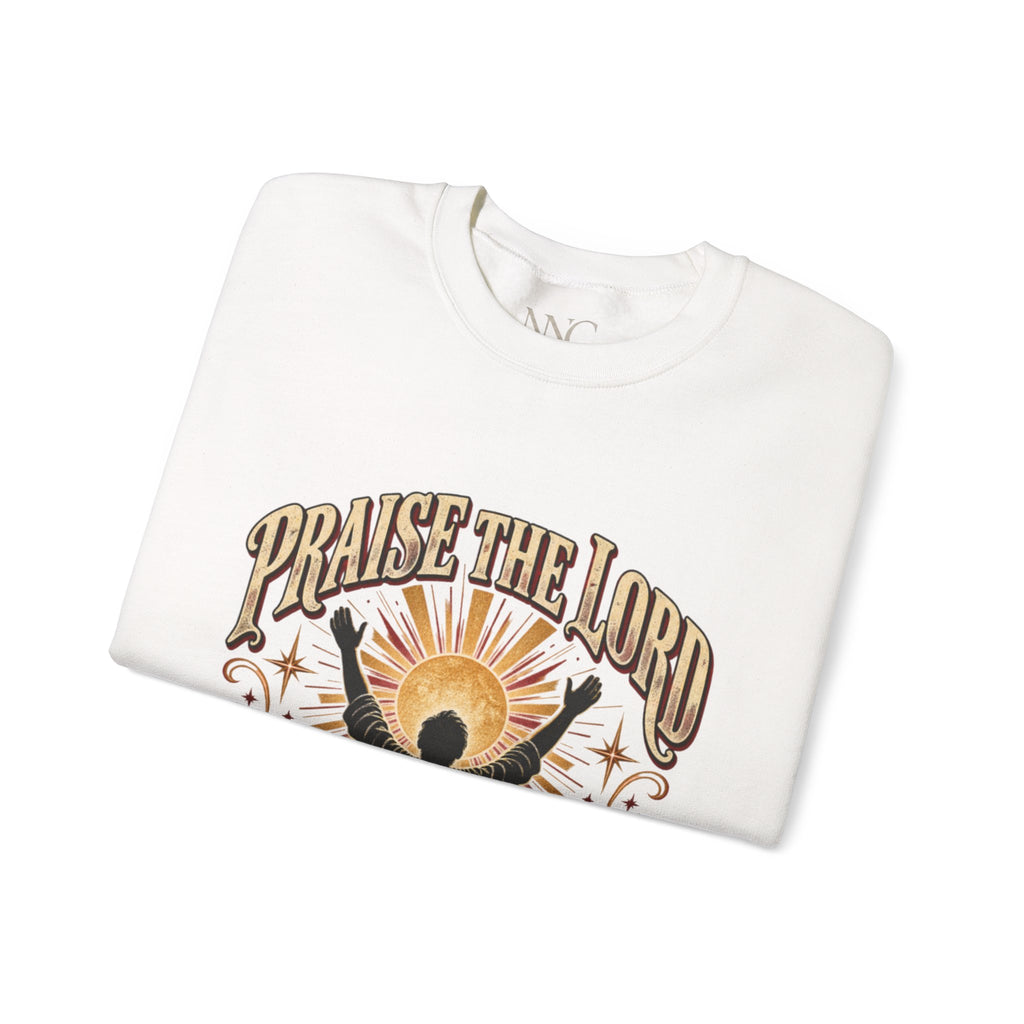 Praise The Lord Crewneck Sweatshirt — Christian Faith Graphic Pullover
