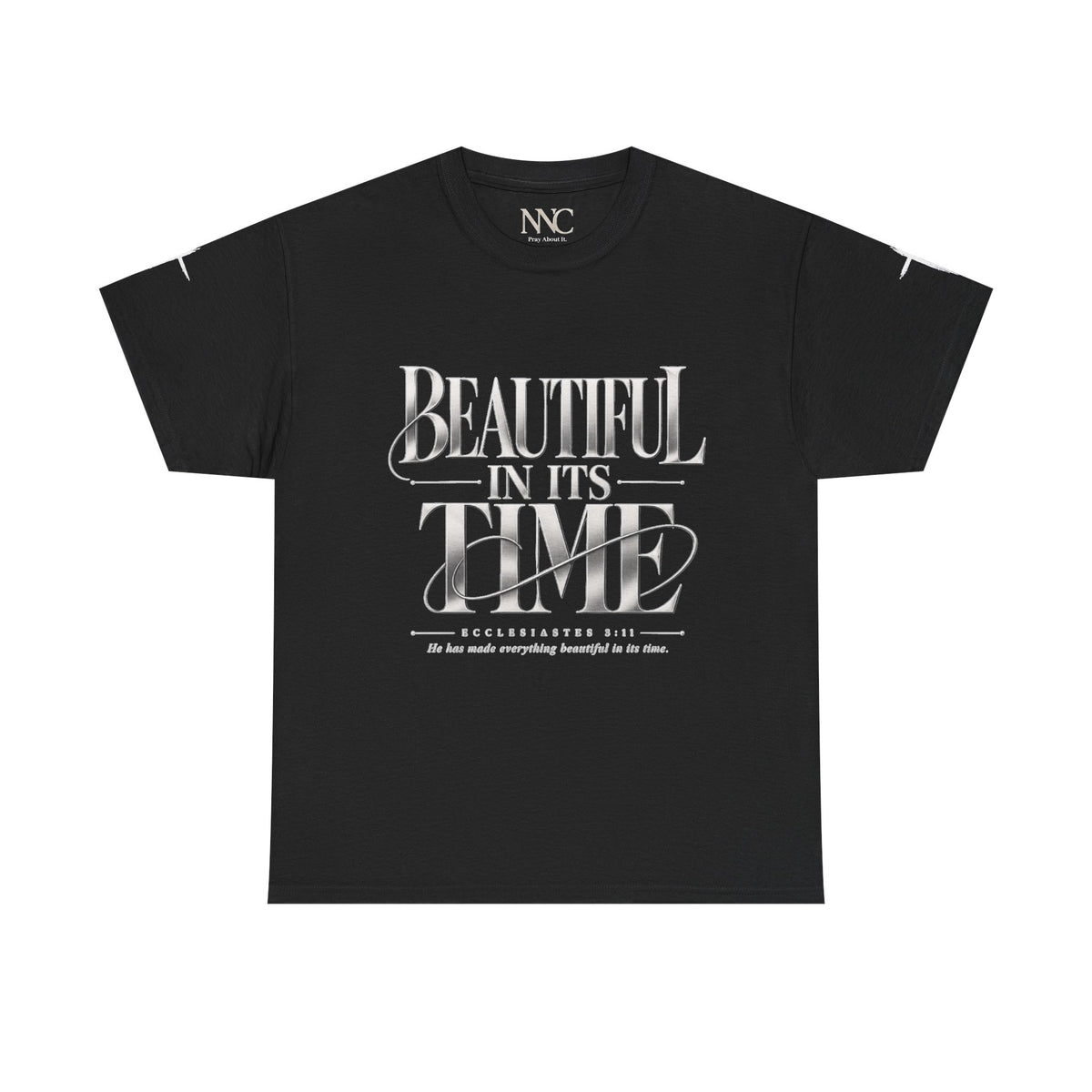 Beautiful In Its Time Tee — Inspirational Script Graphic T‑Shirt