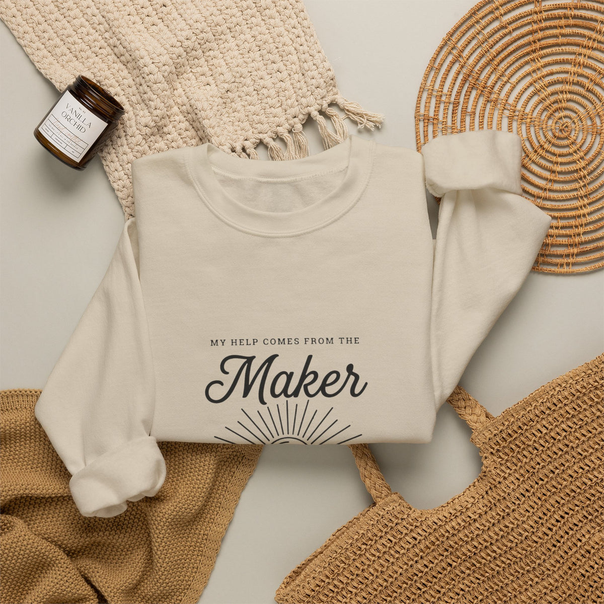 Maker of Heaven & Earth Sweatshirt | Christian Streetwear, Scripture Tee