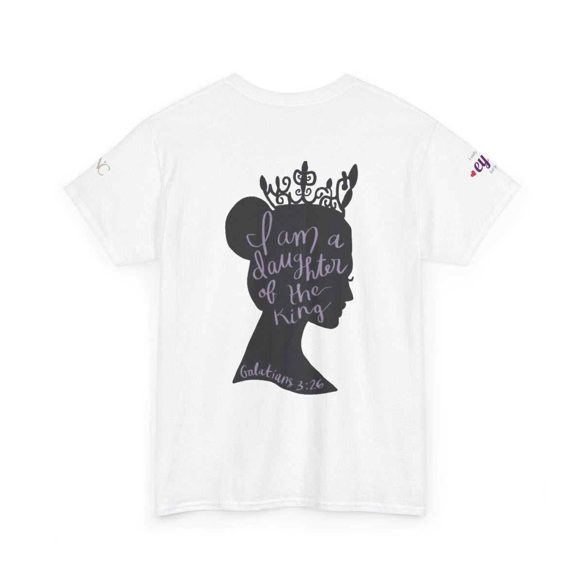 Amen Script Tee — “I am a daughter of the King” Back Silhouette Christian T‑Shirt