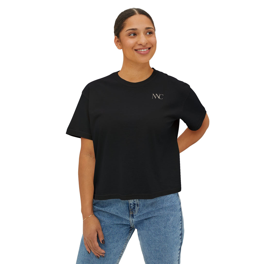 Christian Women's Boxy Tee — “When You Worship He Will Come & Manifest” Inspirational Faith Shirt