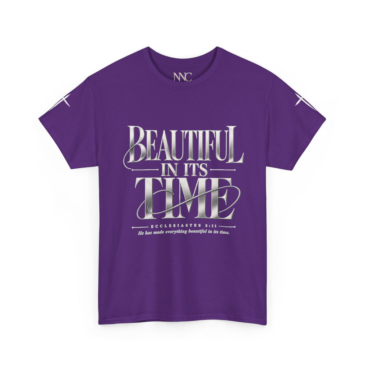 Beautiful In Its Time Tee — Inspirational Script Graphic T‑Shirt