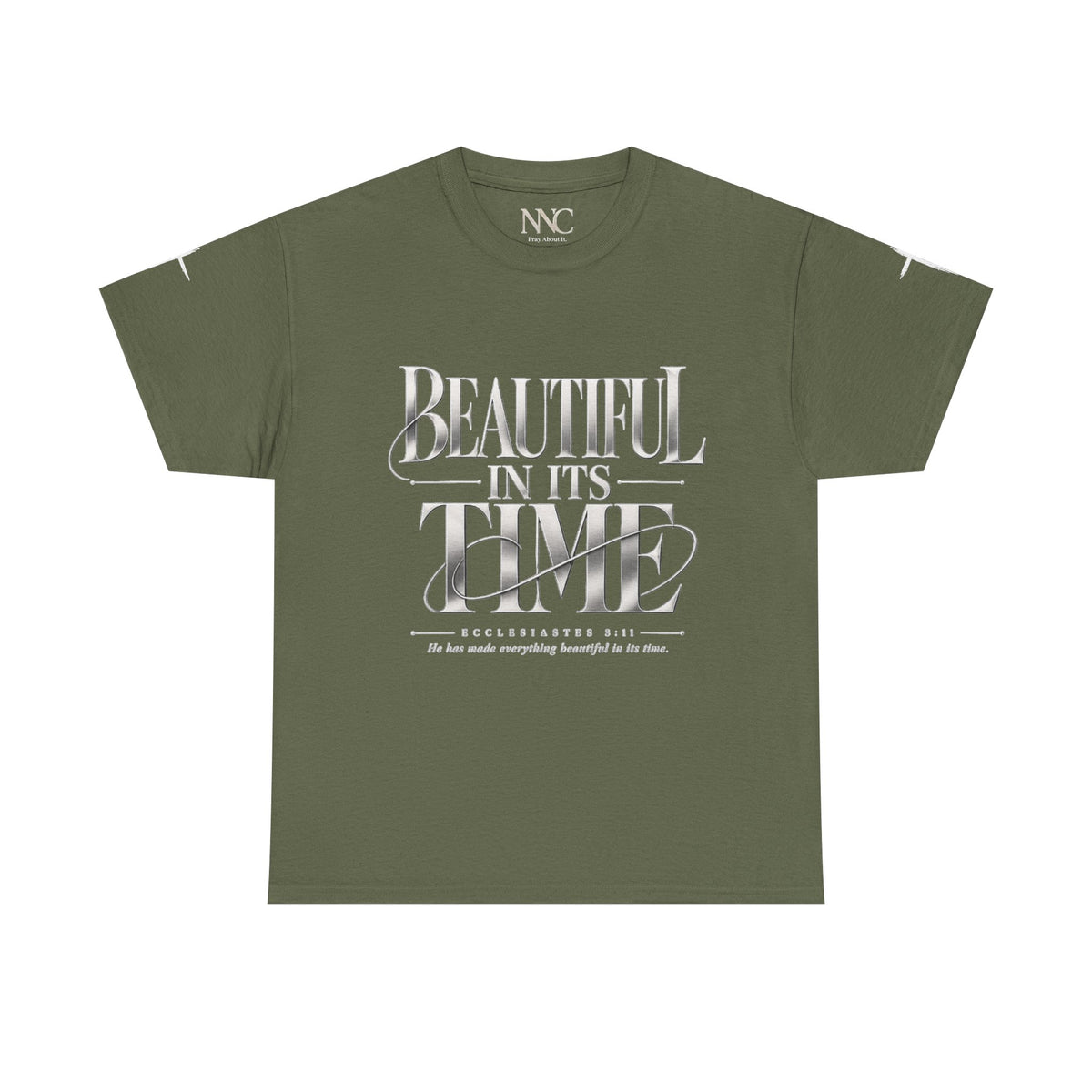 Beautiful In Its Time Tee — Inspirational Script Graphic T‑Shirt