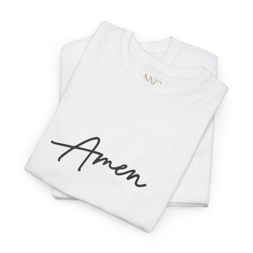 Amen Script Tee — “I am a daughter of the King” Back Silhouette Christian T‑Shirt