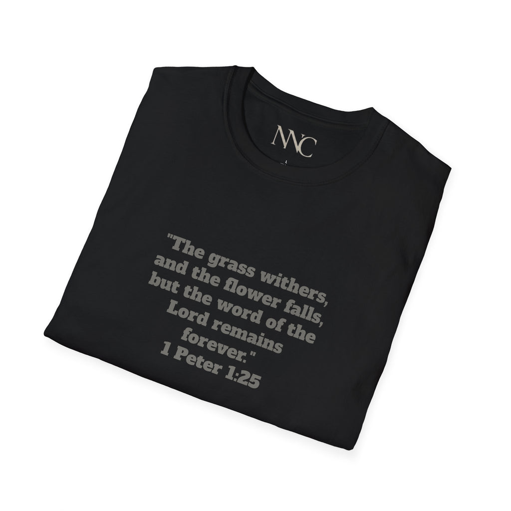 Endures Scripture T-Shirt — 1 Peter 1:25 Faith Tee