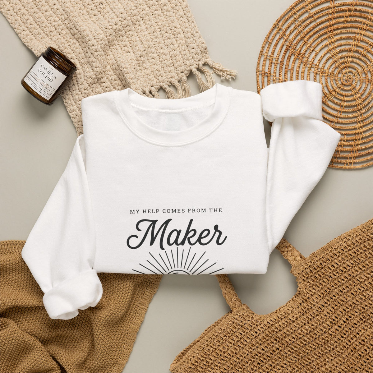 Maker of Heaven & Earth Sweatshirt | Christian Streetwear, Scripture Tee
