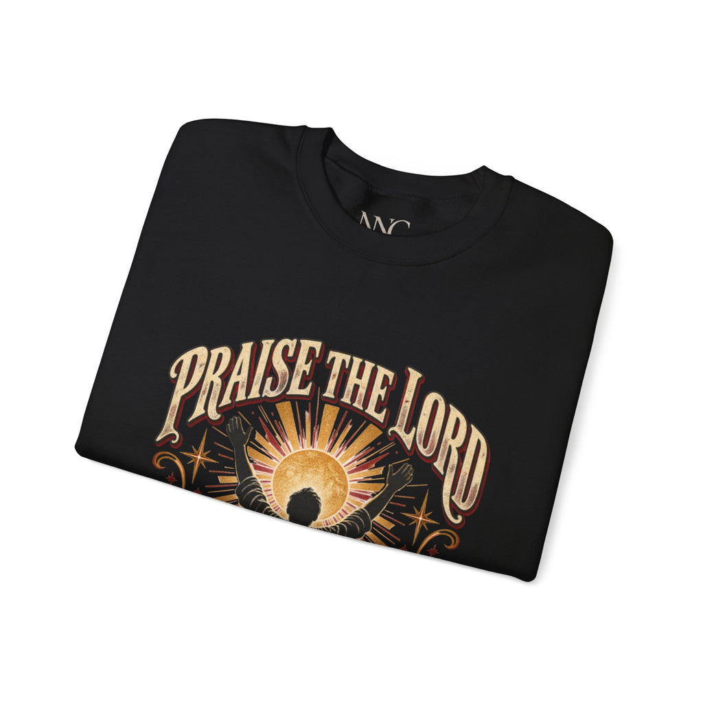 Praise The Lord Crewneck Sweatshirt — Christian Faith Graphic Pullover