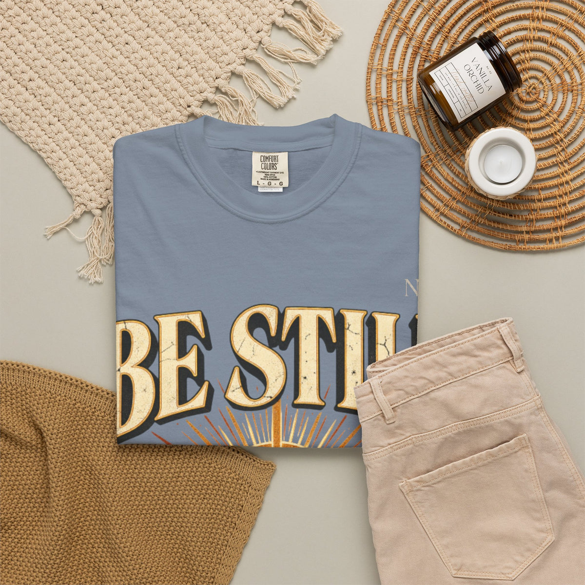 Be Still Mountain T-Shirt — Psalm 46:10 Christian Graphic Tee