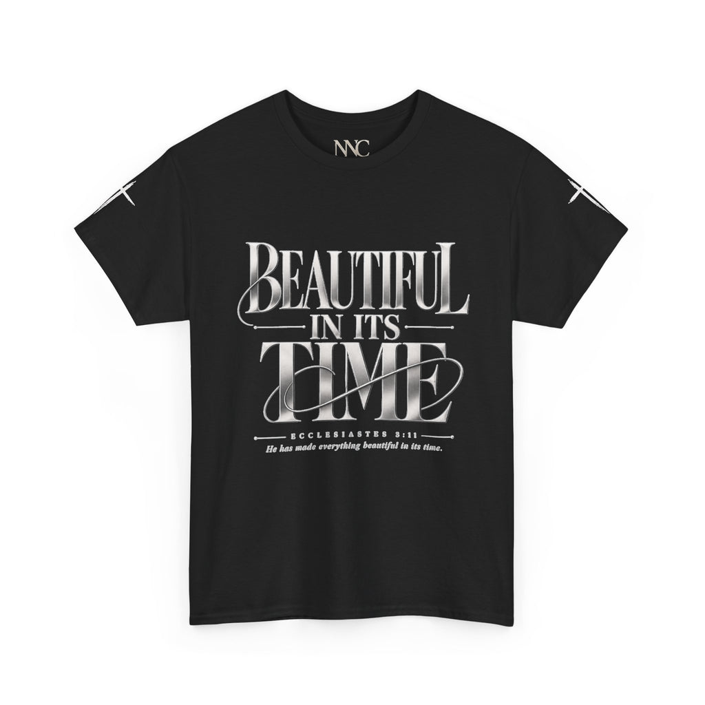 Beautiful In Its Time Tee — Inspirational Script Graphic T‑Shirt