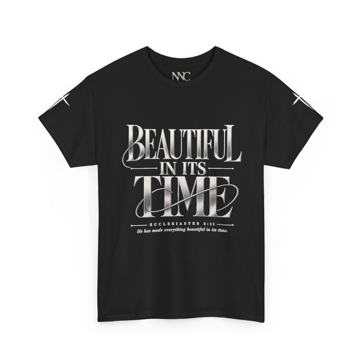 Beautiful In Its Time Tee — Inspirational Script Graphic T‑Shirt