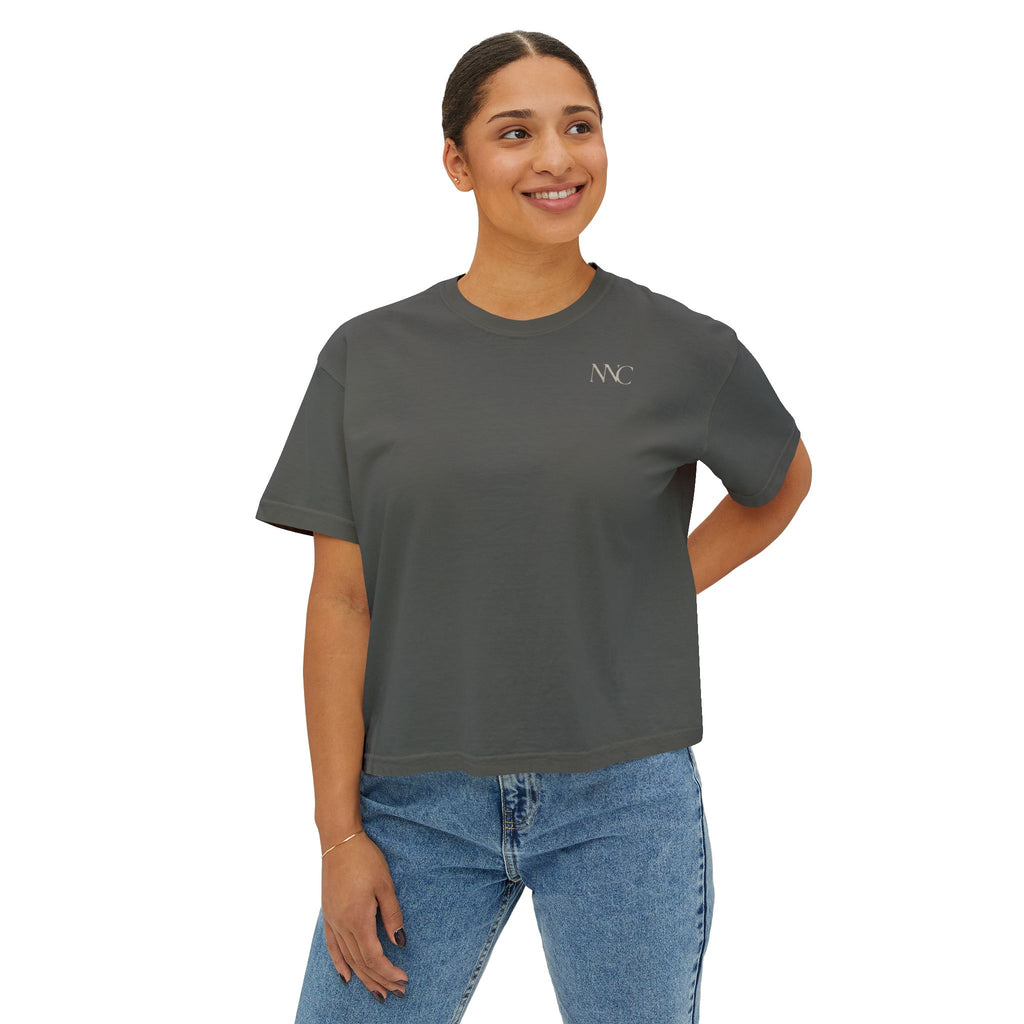 Christian Women's Boxy Tee — “When You Worship He Will Come & Manifest” Inspirational Faith Shirt