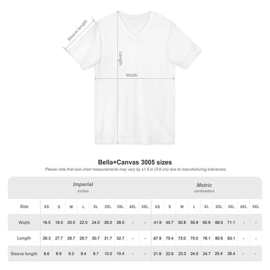 Christian V-Neck Tee — "Yahweh Will Manifest Himself" Psalm 55:22 Inspirational Shirt