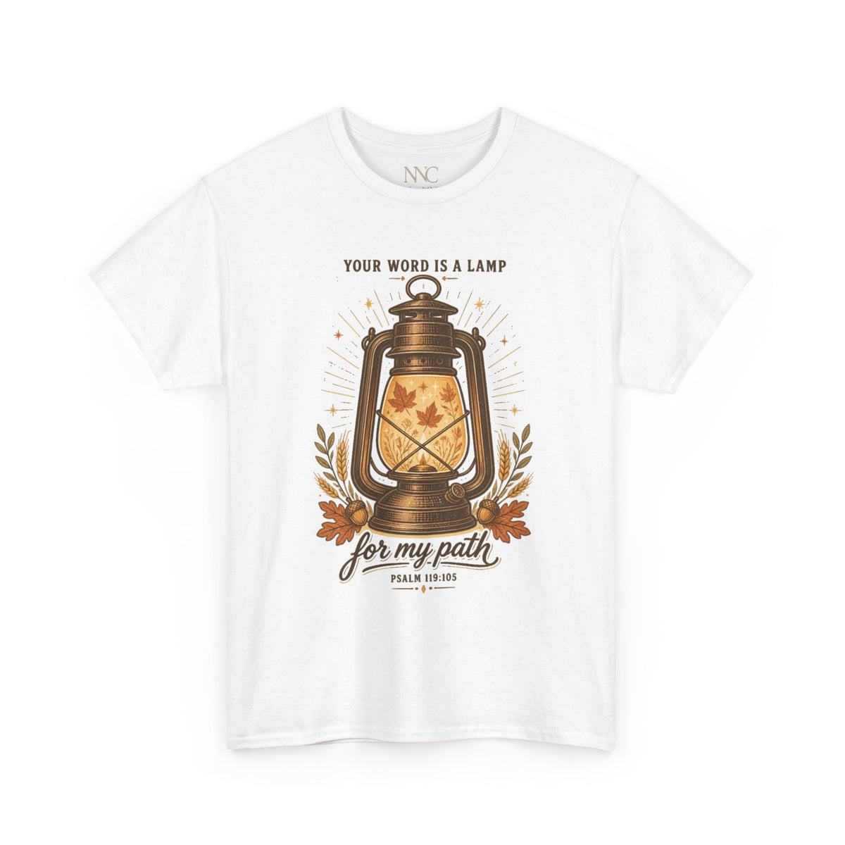 Bible Verse Lantern T-Shirt — "Your Word Is a Lamp for My Path" Christian Tee