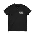 Christian V-Neck Tee — "Yahweh Will Manifest Himself" Psalm 55:22 Inspirational Shirt