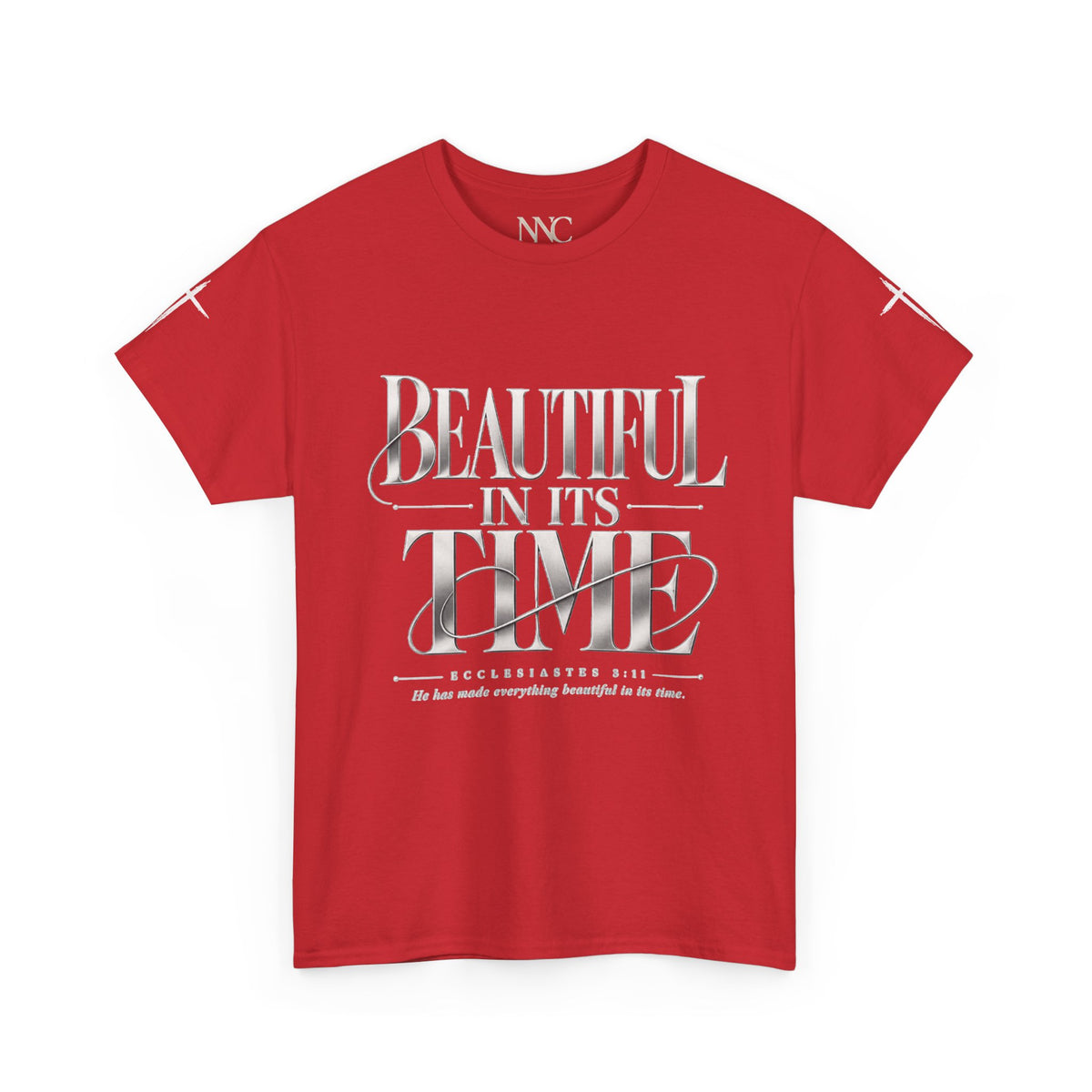 Beautiful In Its Time Tee — Inspirational Script Graphic T‑Shirt