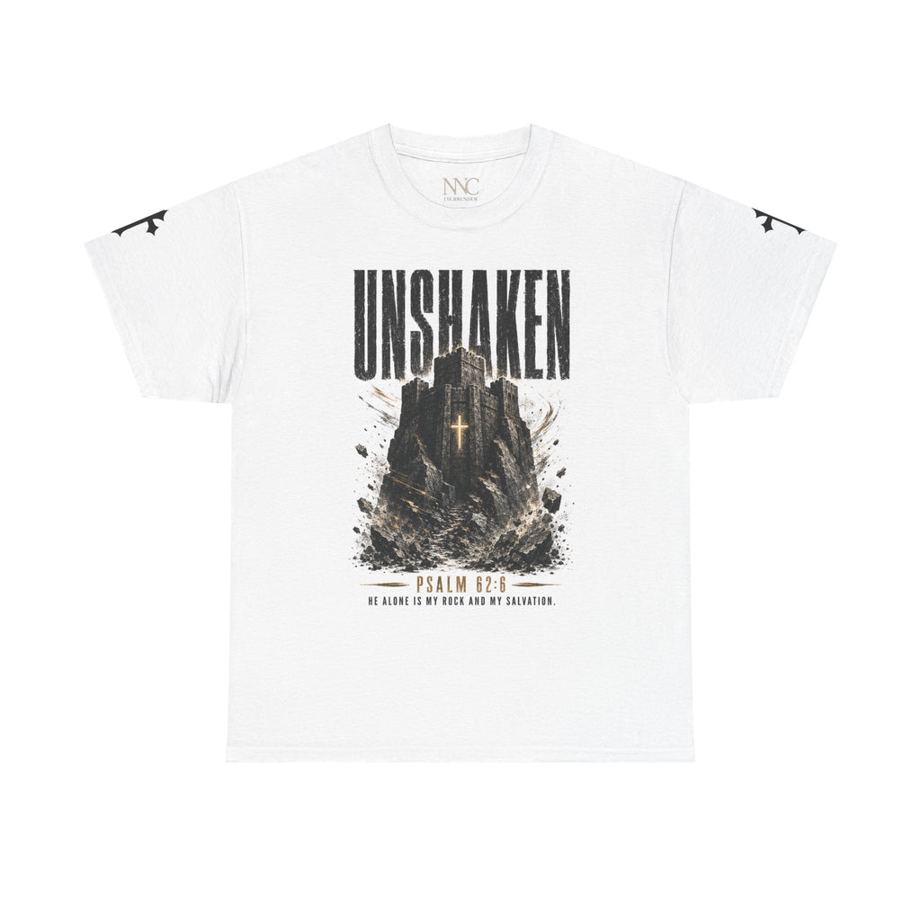 Unshaken Christian T‑Shirt — Psalm 62:6 Faith Graphic Tee