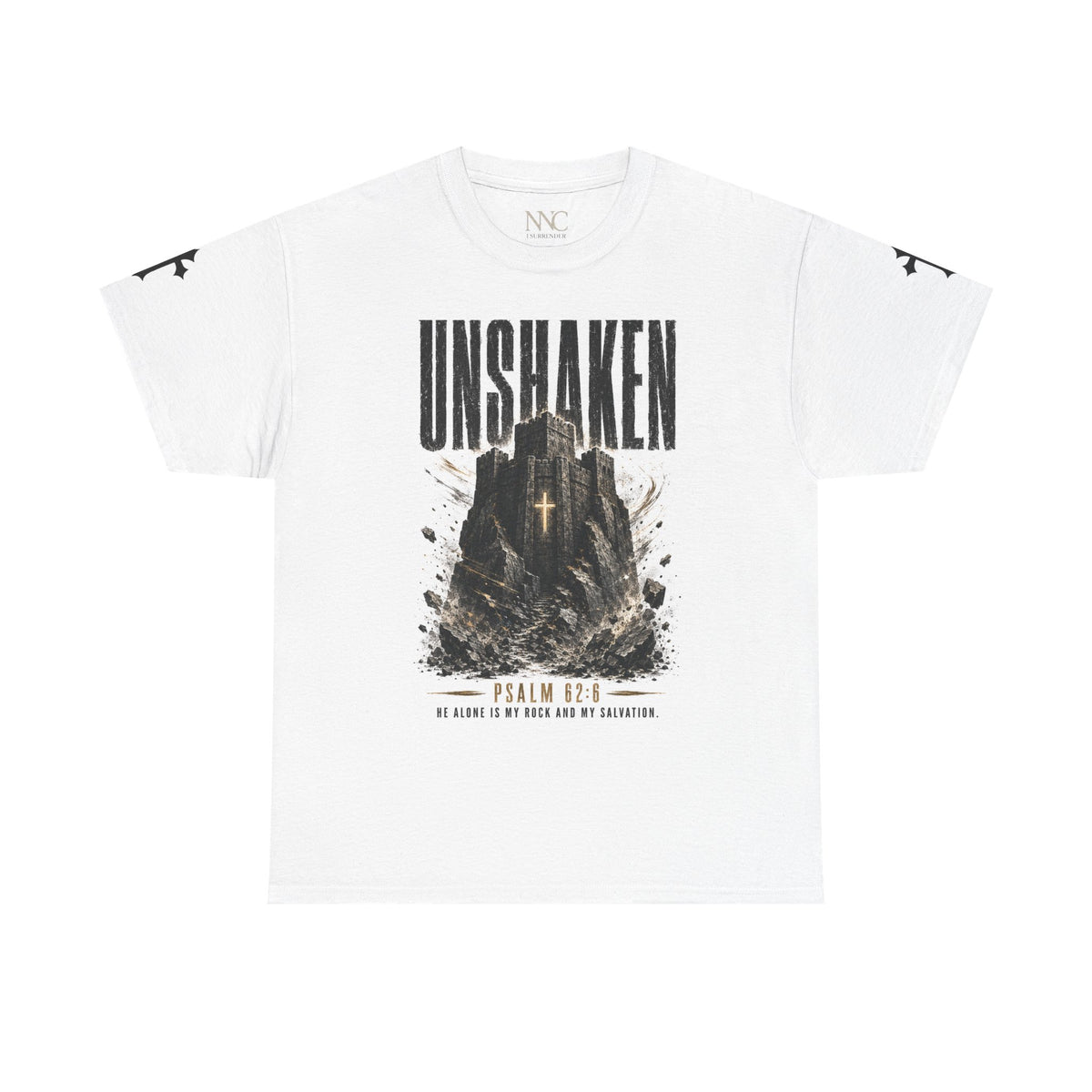 Unshaken Christian T‑Shirt — Psalm 62:6 Faith Graphic Tee