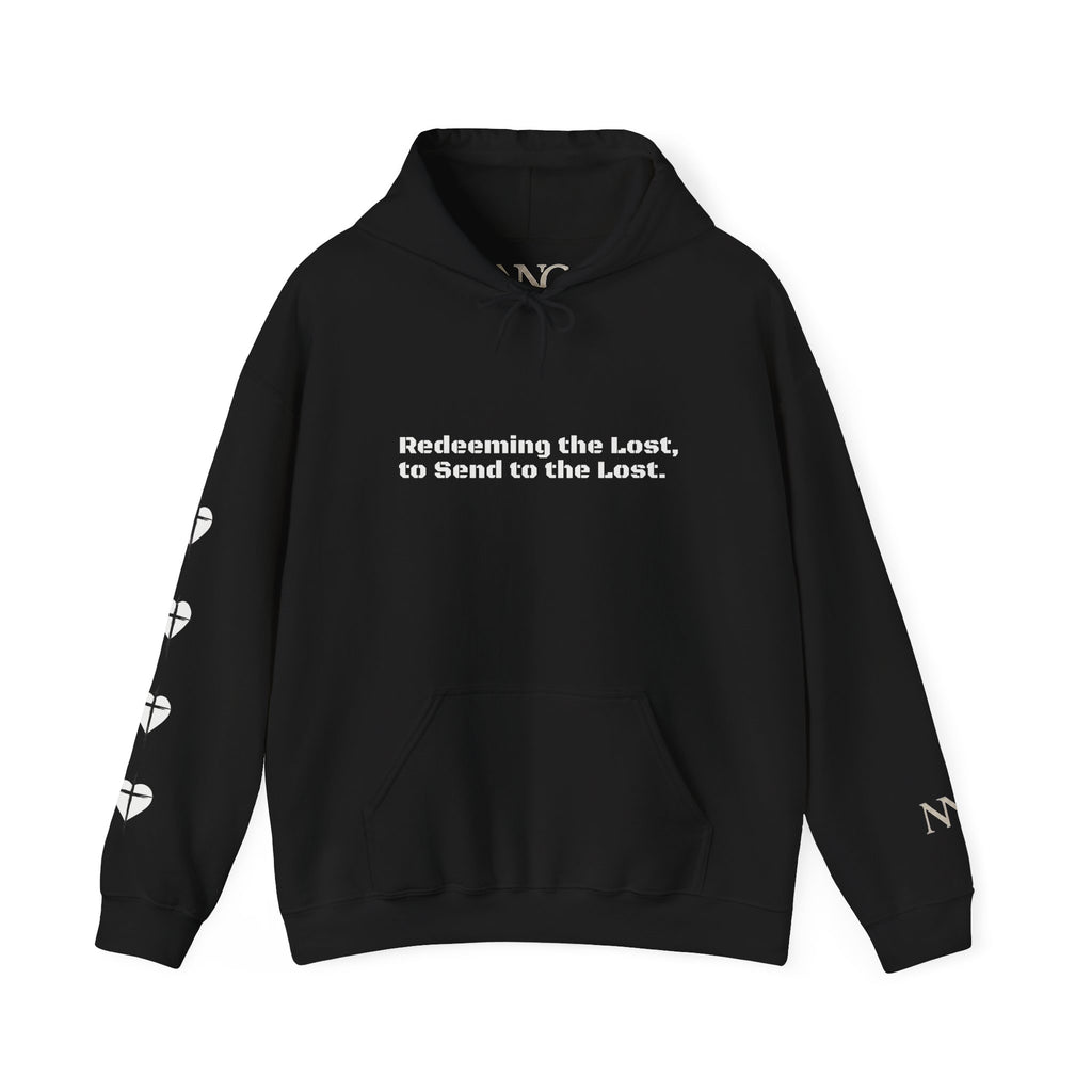 Faith Cross Hoodie — "Redeeming the Lost, to Send to the Lost" Christian Pullover