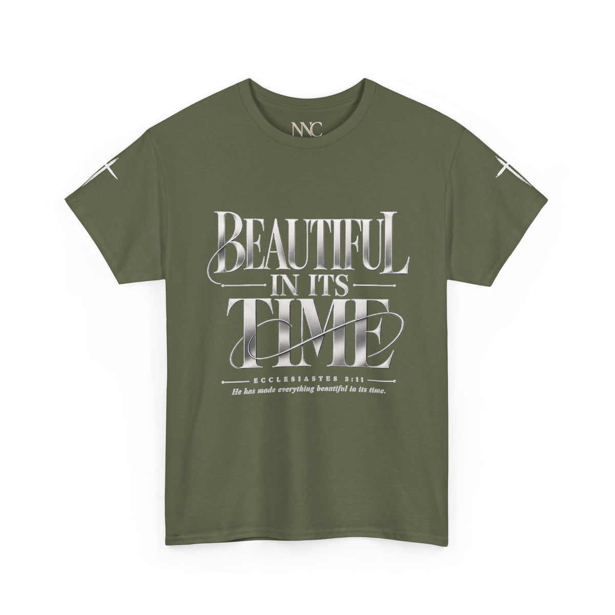 Beautiful In Its Time Tee — Inspirational Script Graphic T‑Shirt