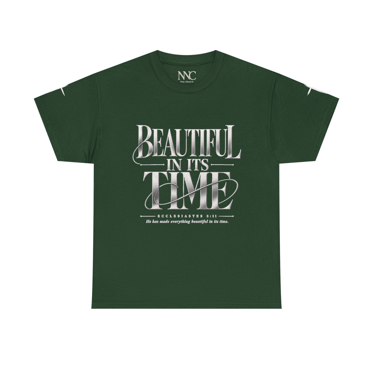 Beautiful In Its Time Tee — Inspirational Script Graphic T‑Shirt