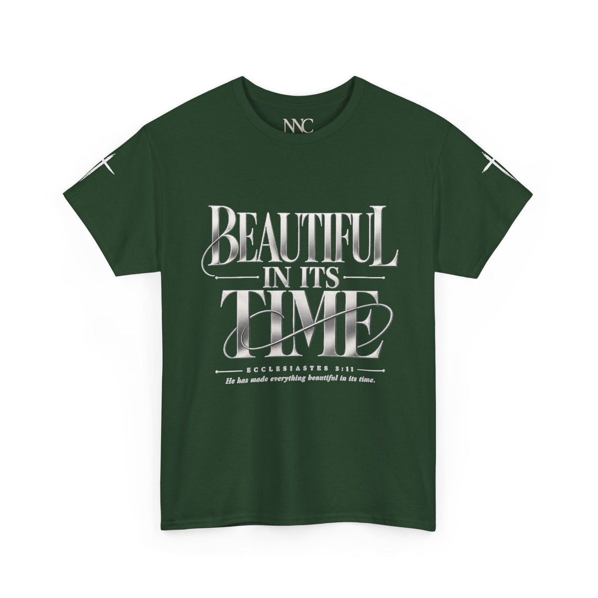 Beautiful In Its Time Tee — Inspirational Script Graphic T‑Shirt