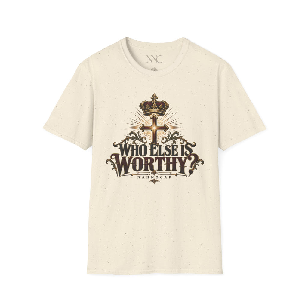 Who Else Is Worthy Christian T-Shirt — 'Only You, Jesus' Cross & Lamb Faith Tee