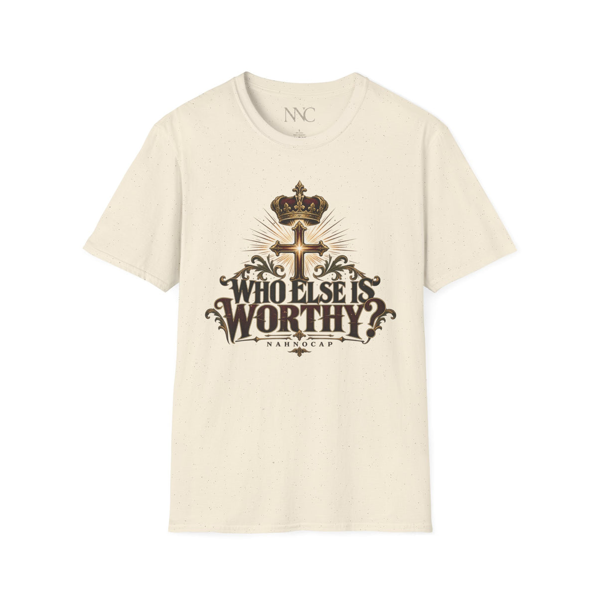 Who Else Is Worthy Christian T-Shirt — 'Only You, Jesus' Cross & Lamb Faith Tee