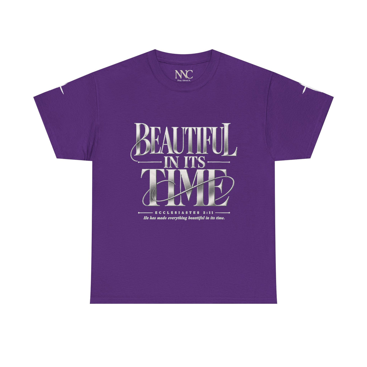 Beautiful In Its Time Tee — Inspirational Script Graphic T‑Shirt