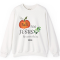 Fall for Jesus Sweatshirt – He Never Leaves 2026 Christian Fall Crewneck